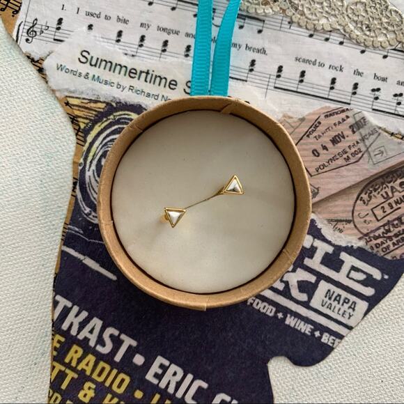 Shiraleah | Ophelia Gold Tone & White Marbled Adjustable Size 7 Ring - Picture 1 of 8